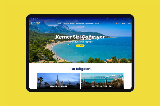 Antalya Kemer Tour Seyahat Acenta Web Site Tasarımı ve  Yazılım Geliştirme