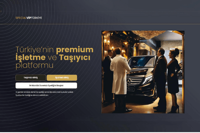 Special Vip Türkiye Turizm İşletme ve Vip Transfer Platformu - İstanbul Yazılım