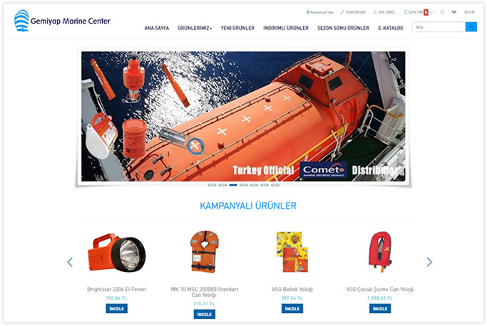 Gemiyap Marin Center web sitesi yazılımı Tuzla İstanbul