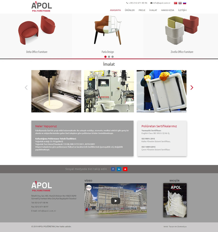 Apol Polyurethane Web Design - İkitelli - Başakşehir - İstanbul
