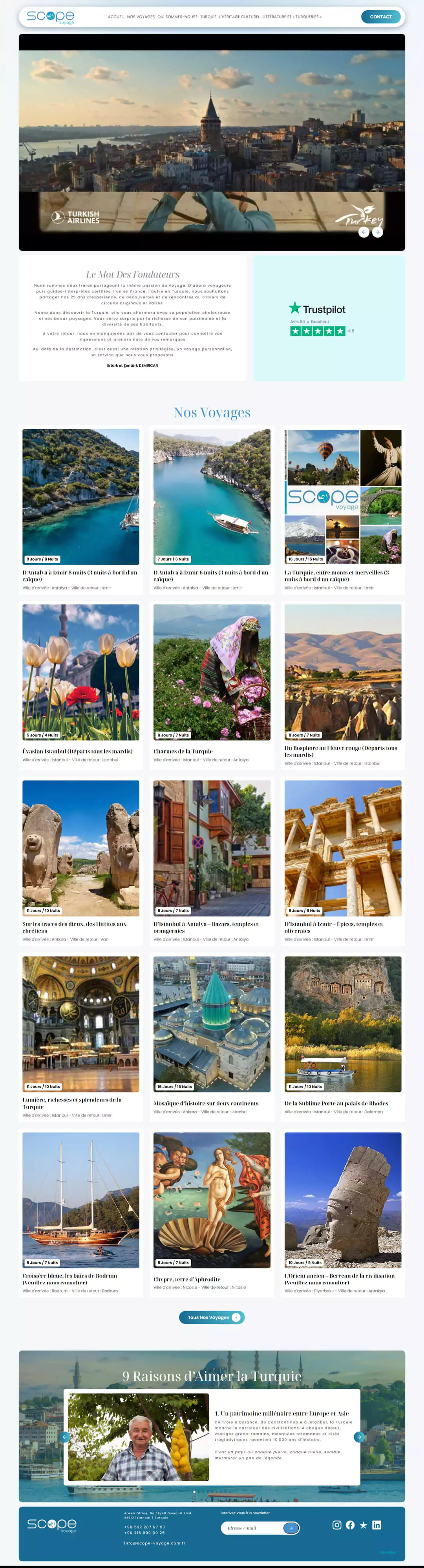 Scope Voyage İstanbul Turizm Acenta Web Sitesi Tasarımı