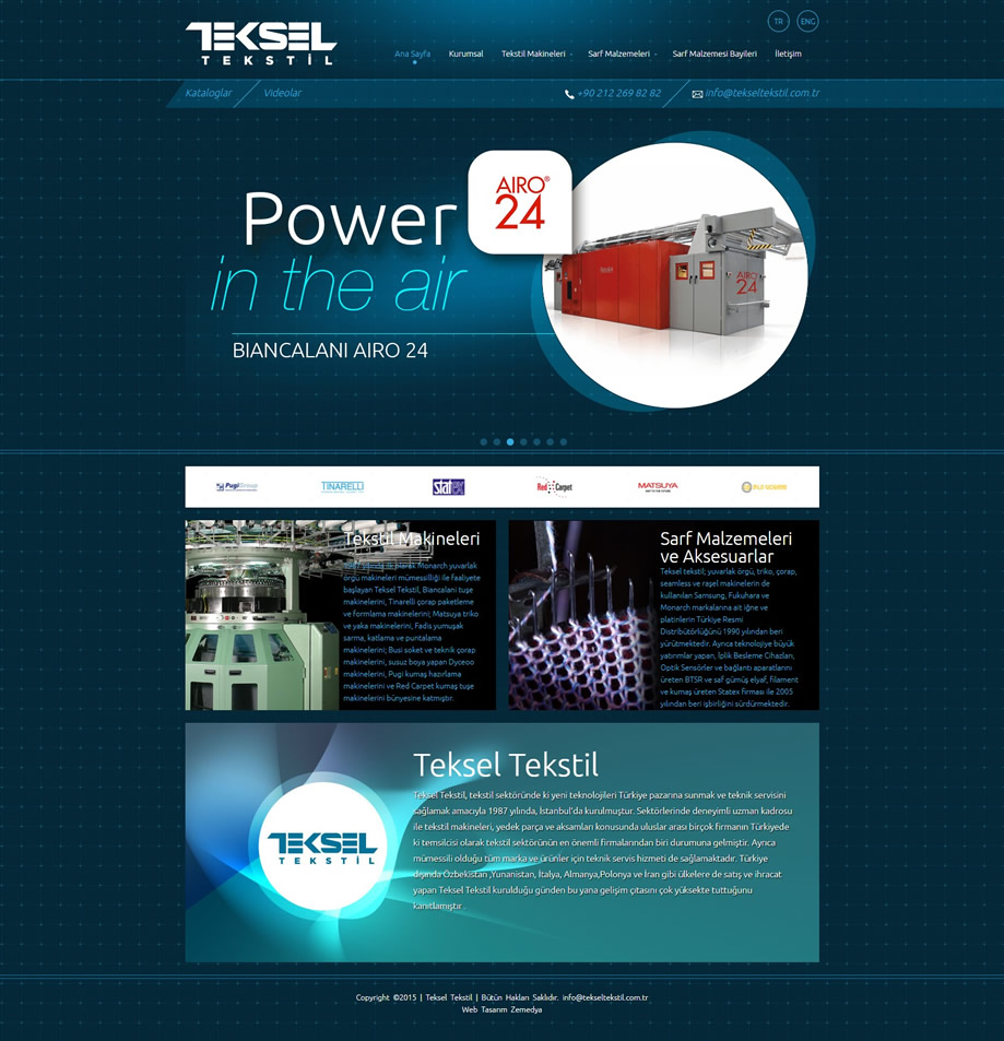 Teksel Tekstil kurumsal web tasarım istanbul