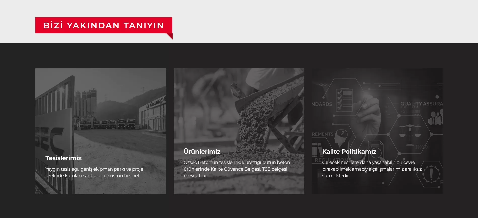 Özseç Beton Web Sitesi