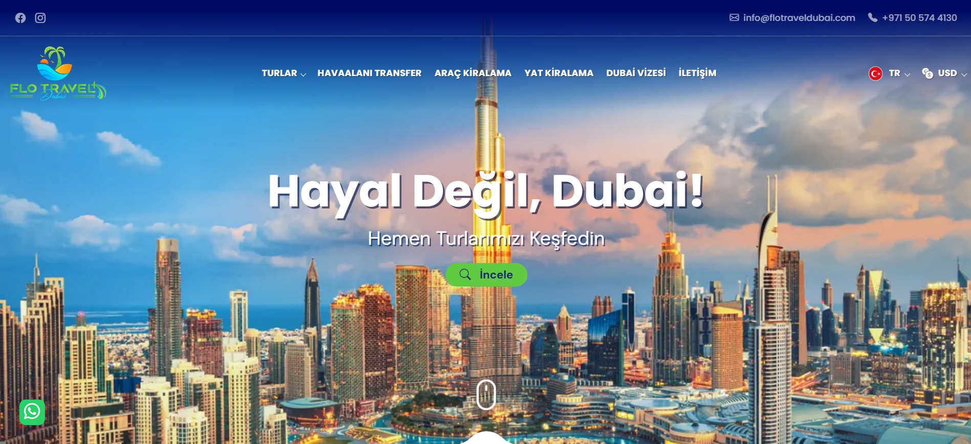 Flo Dubai Travel Projesi
